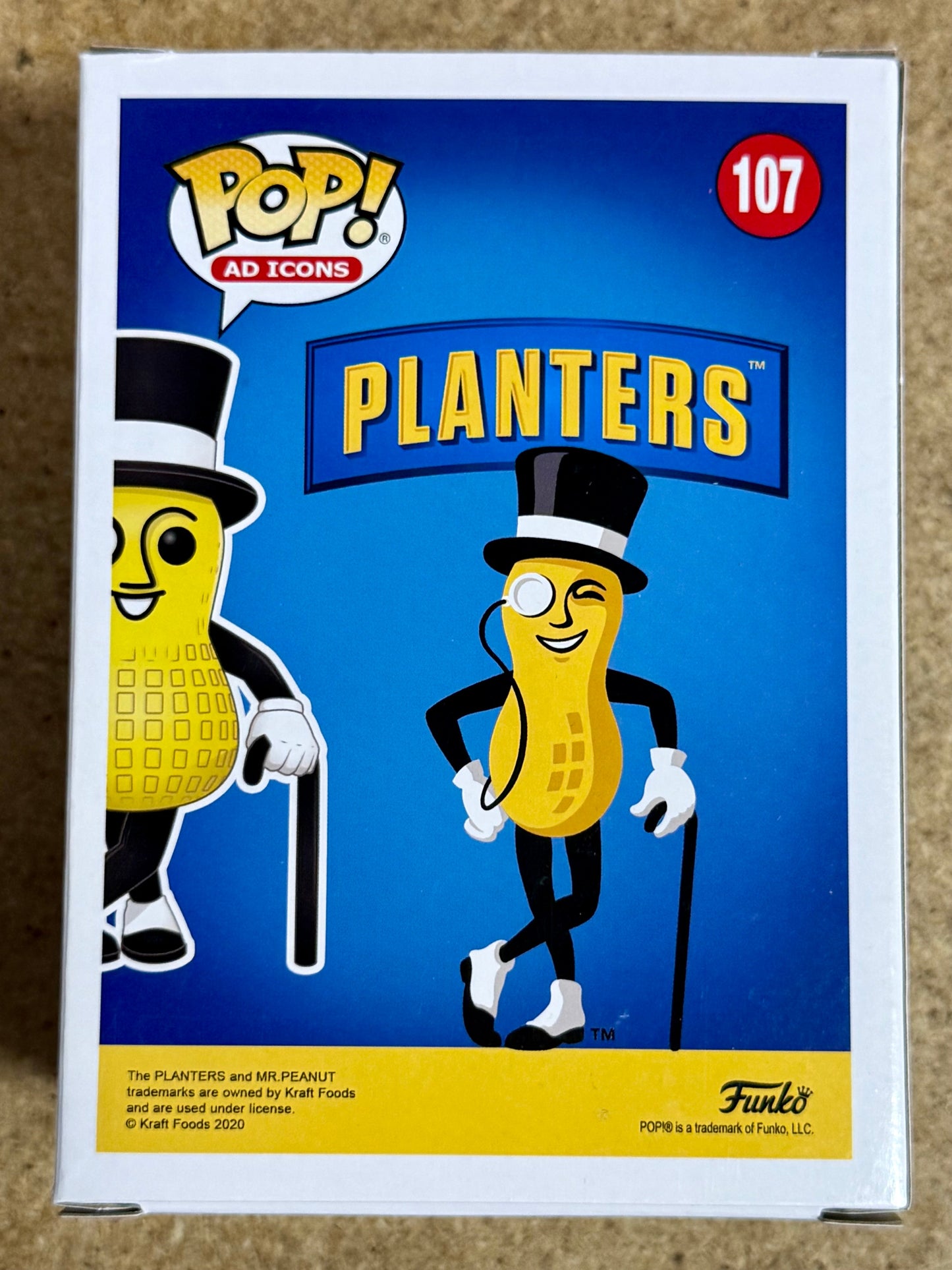 Funko Pop! Ad Icons Mr. Peanut #107 Planters Peanuts Mascot 2020 Vaulted