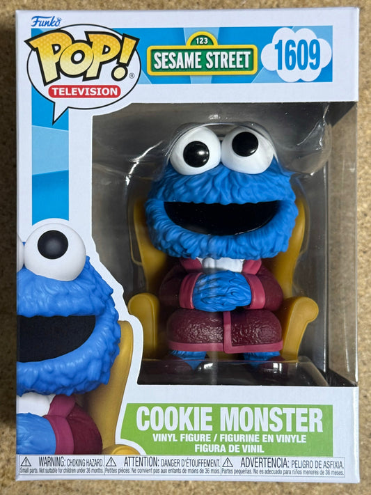 Funko Pop! Television Cookie Monster With Robe In Chair #1609 Sesame Street 2024