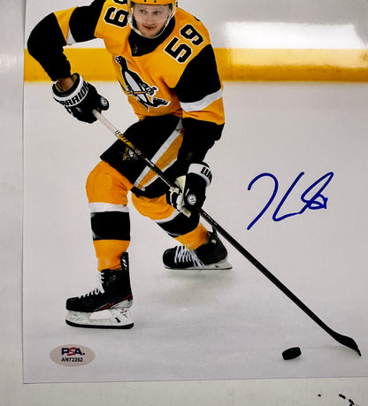 Jake Guentzel Signed Pittsburgh Penguins Action 8X10 Photo With PSA/DNA COA
