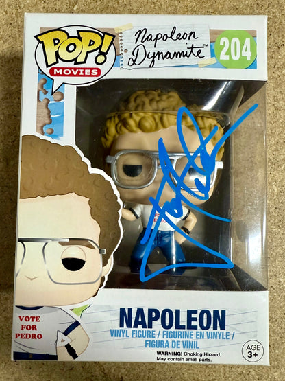 Jon Heder Signed Napoleon Dynamite Vaulted Funko Pop! #204 With JSA COA