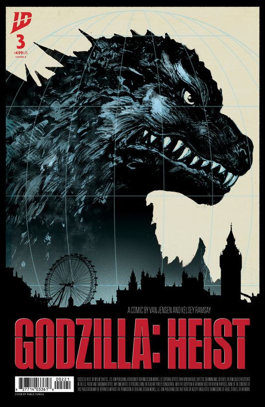 Godzilla: Heist #3 Variant B (Tunica Movie Poster Variant)