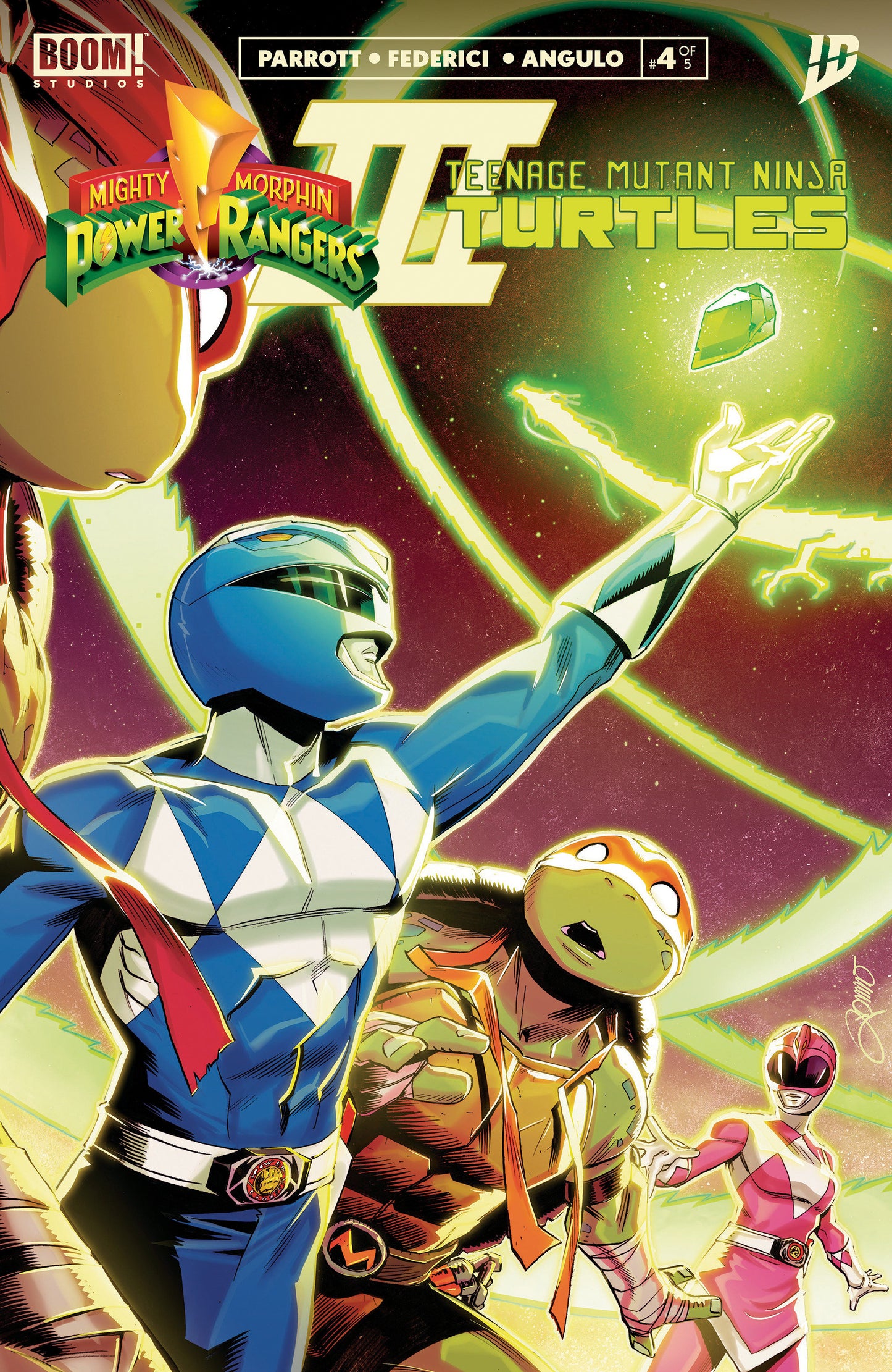 Mighty Morphin Power Rangers/Teenage Mutant Ninja Turtles III #4 A Main (Dressed, Zonno)