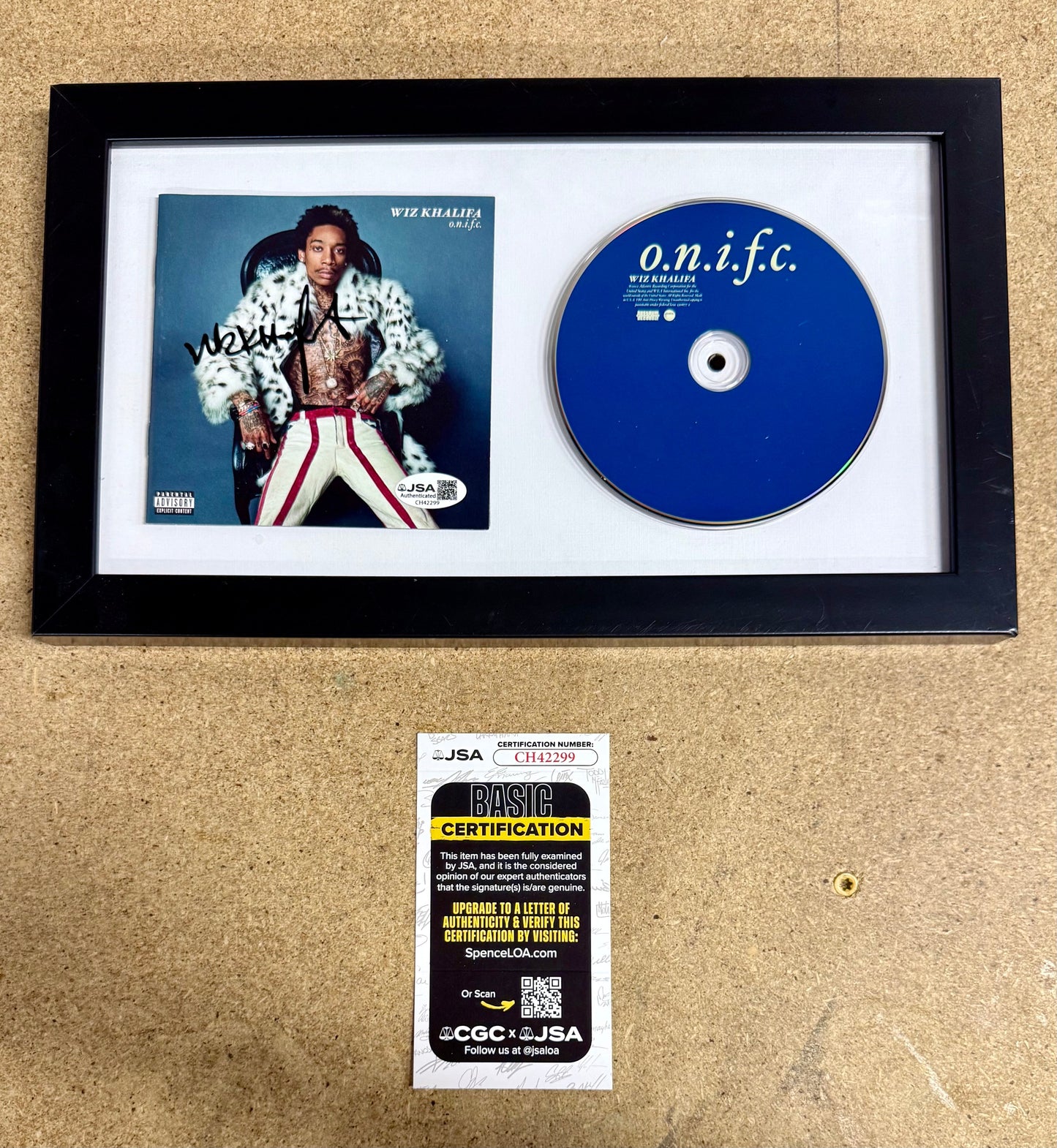 Wiz Khalifa Signed O.N.I.F.C. Only In First Class Framed CD Booklet With JSA COA