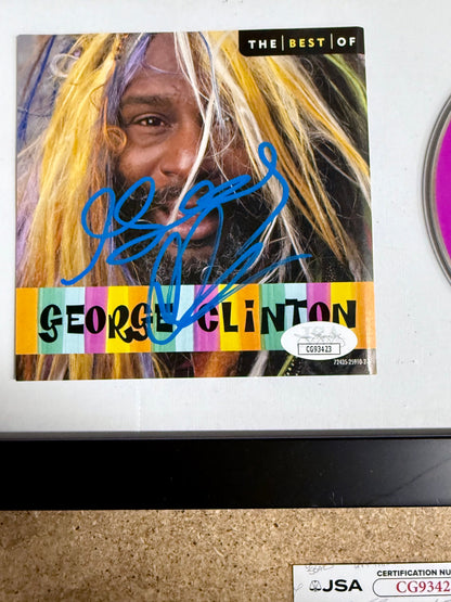 Funkadelic George Clinton Signed “The Best Of” (1996) Framed CD With JSA COA