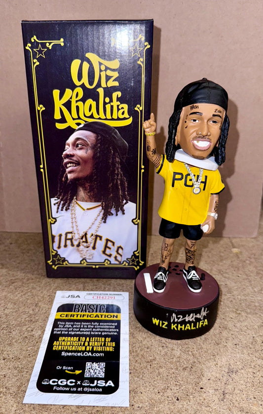 Wiz Khalifa Signed Yinzerpalooza Pittsburgh Pirates Singing Bobblehead JSA COA