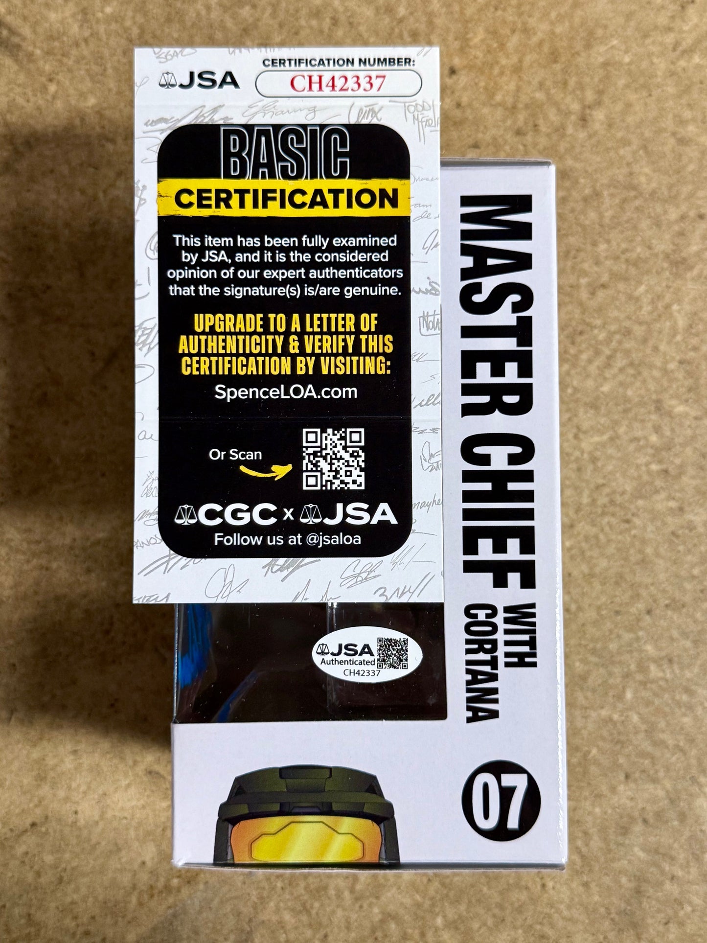 Jen Taylor Signed Halo Master Chief With Cortana Funko Pop! #07 With JSA COA