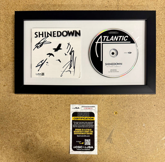 Shinedown Complete Band (Brent Smith) Signed Sound Of Madness Framed CD With JSA COA