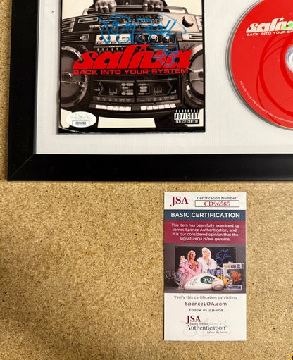 Josey Scott Signed Saliva Back Into Your System” (2002) Framed CD With JSA COA