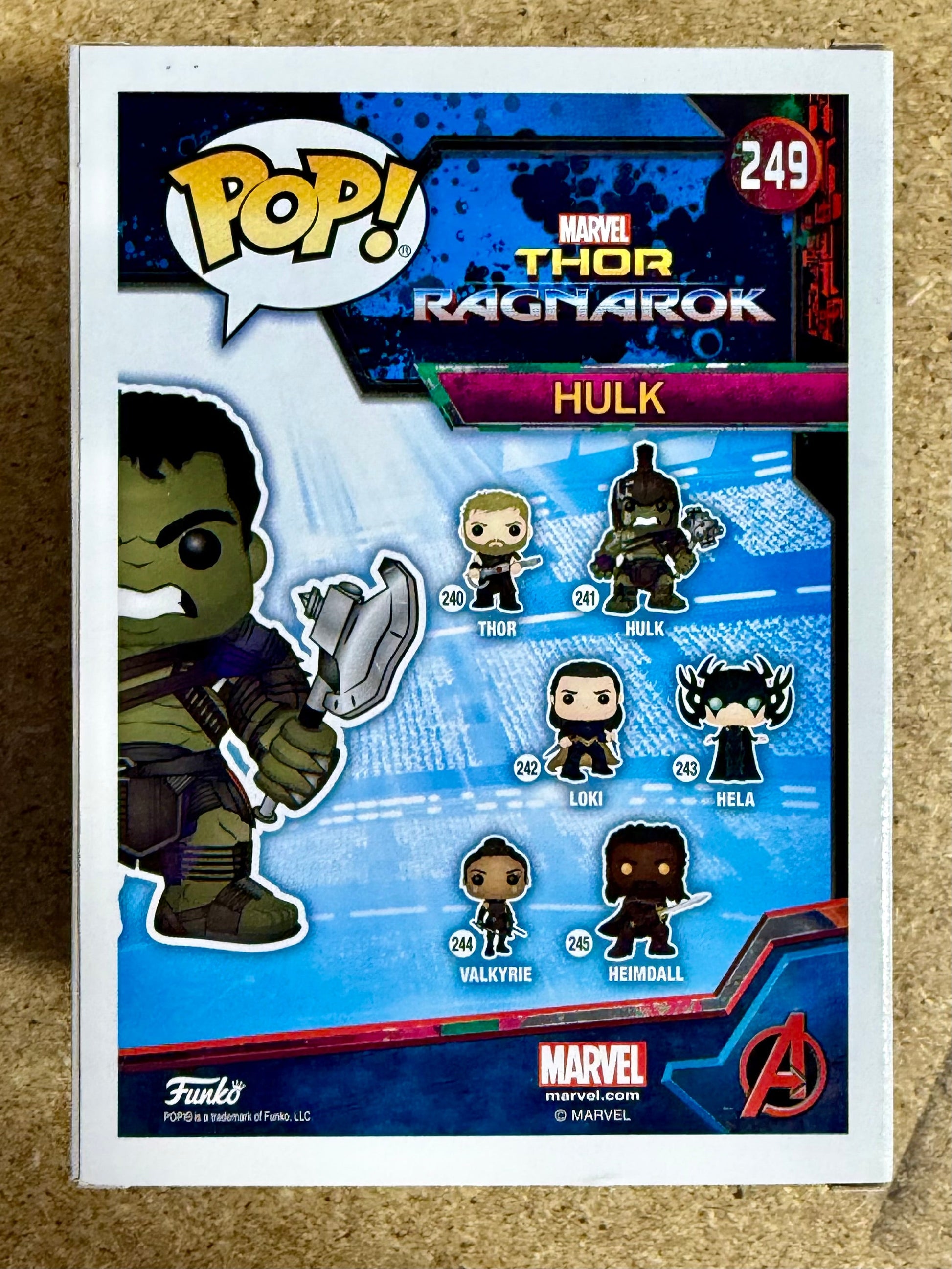 Funko Pop! Marvel Hulk (Gladiator) #249 Thor Ragnarok 2017 Vaulted Exclusive