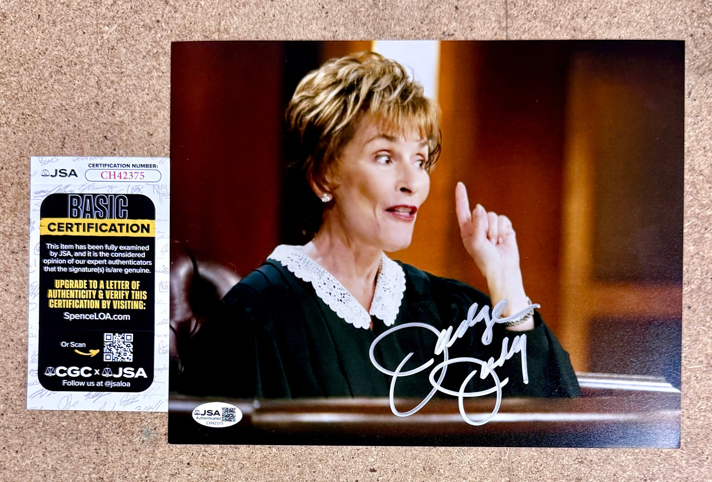 Judge Judy Signed Television Judith Sheindlin 8x10 Photo With JSA COA