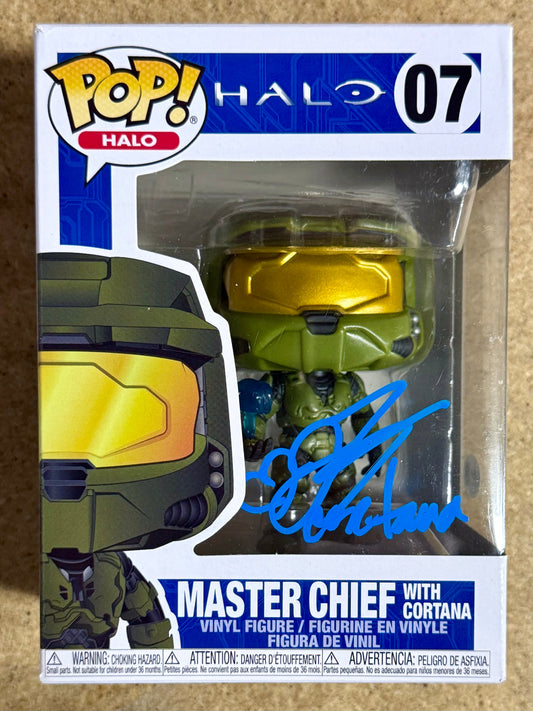 Jen Taylor Signed Halo Master Chief With Cortana Funko Pop! #07 With JSA COA