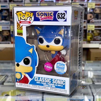 Funko Pop! Games Flocked Classic Sonic The Hedgehog #632 FS 2020 Exclusive