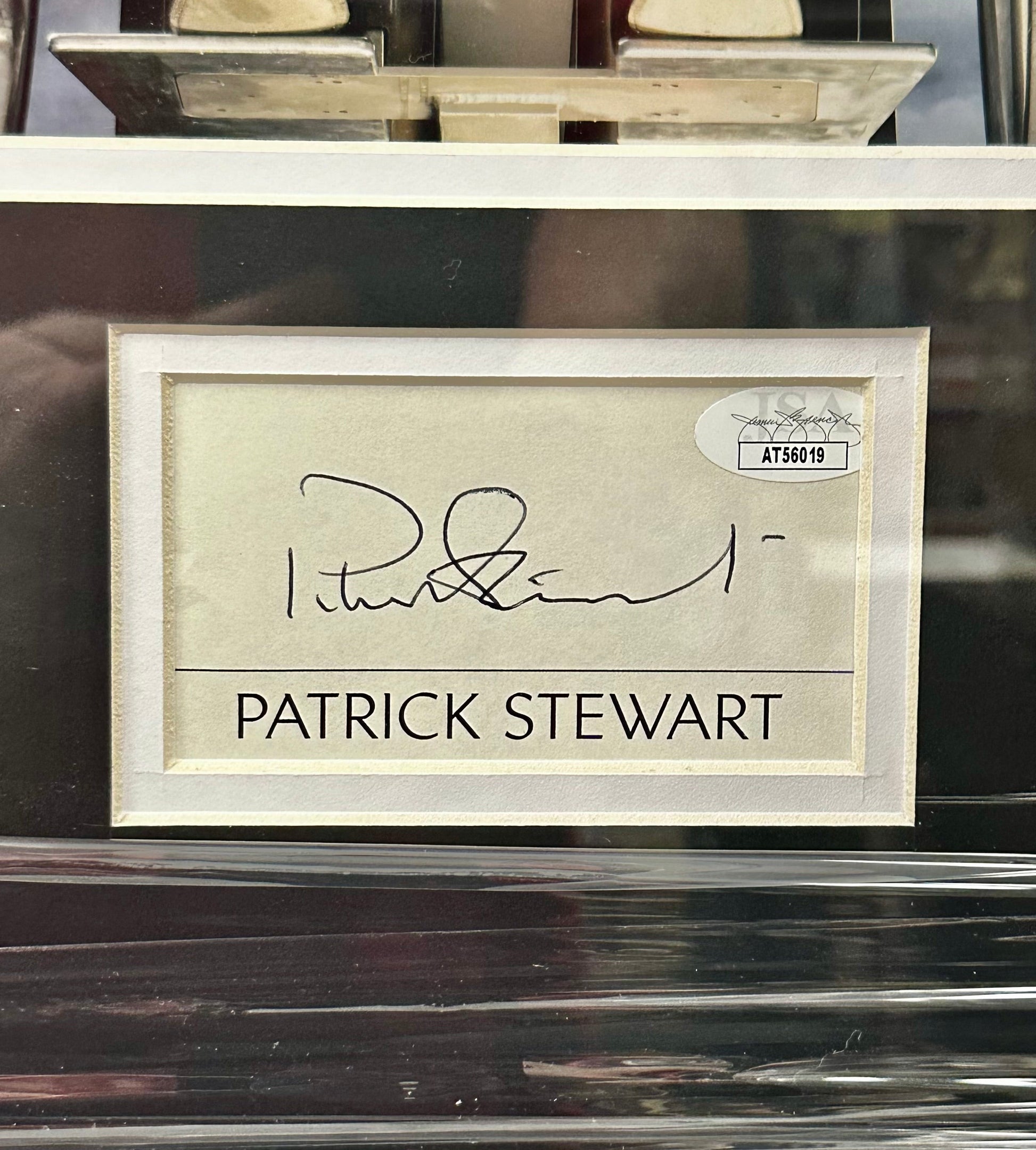 Patrick Stewart Signed & Framed Cut With 8X10 X-Men Professor X Photo JSA COA