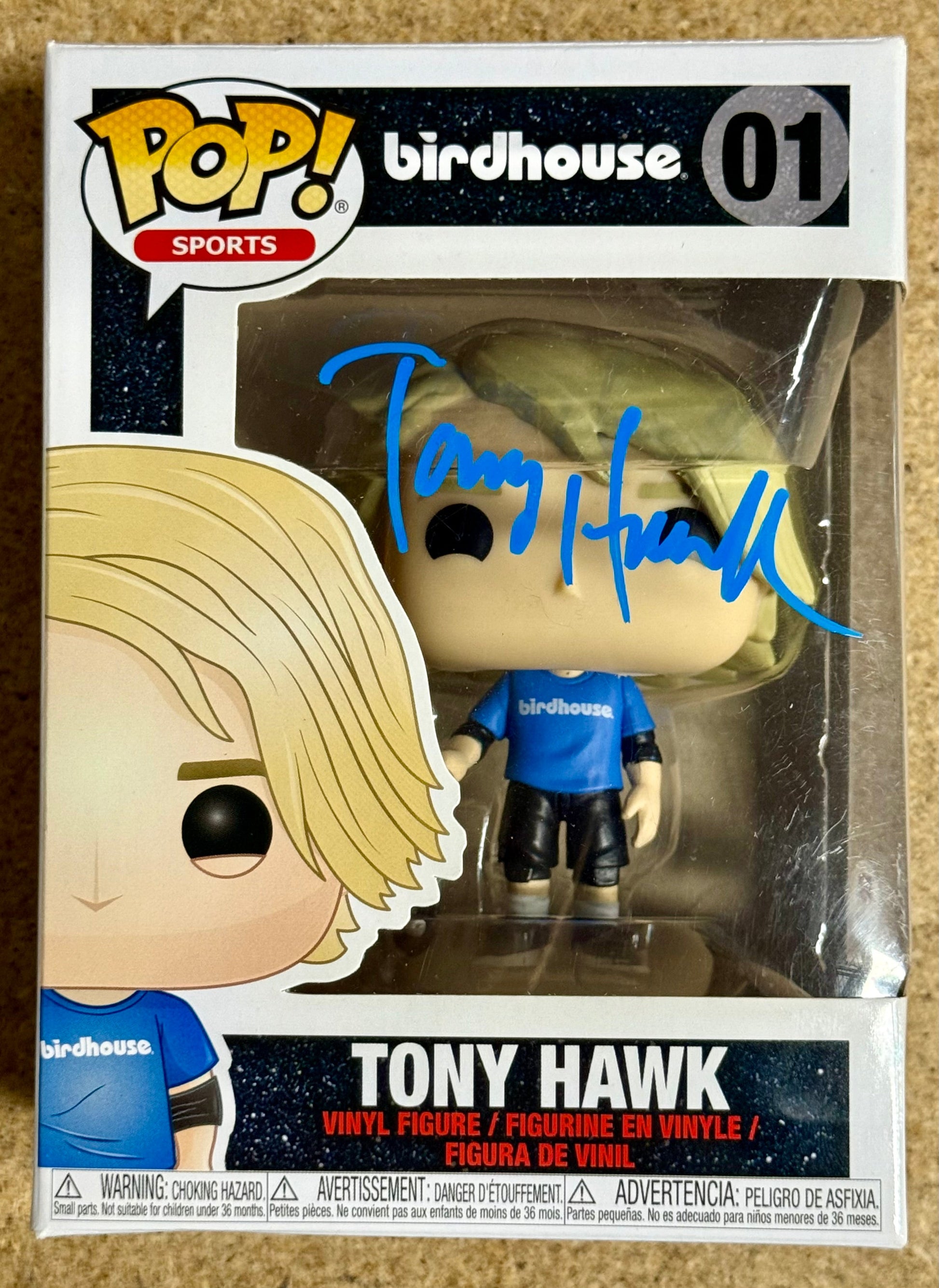 Tony Hawk Professional Skateboarder Signed Birdhouse Funko Pop! #01 With PSA COA