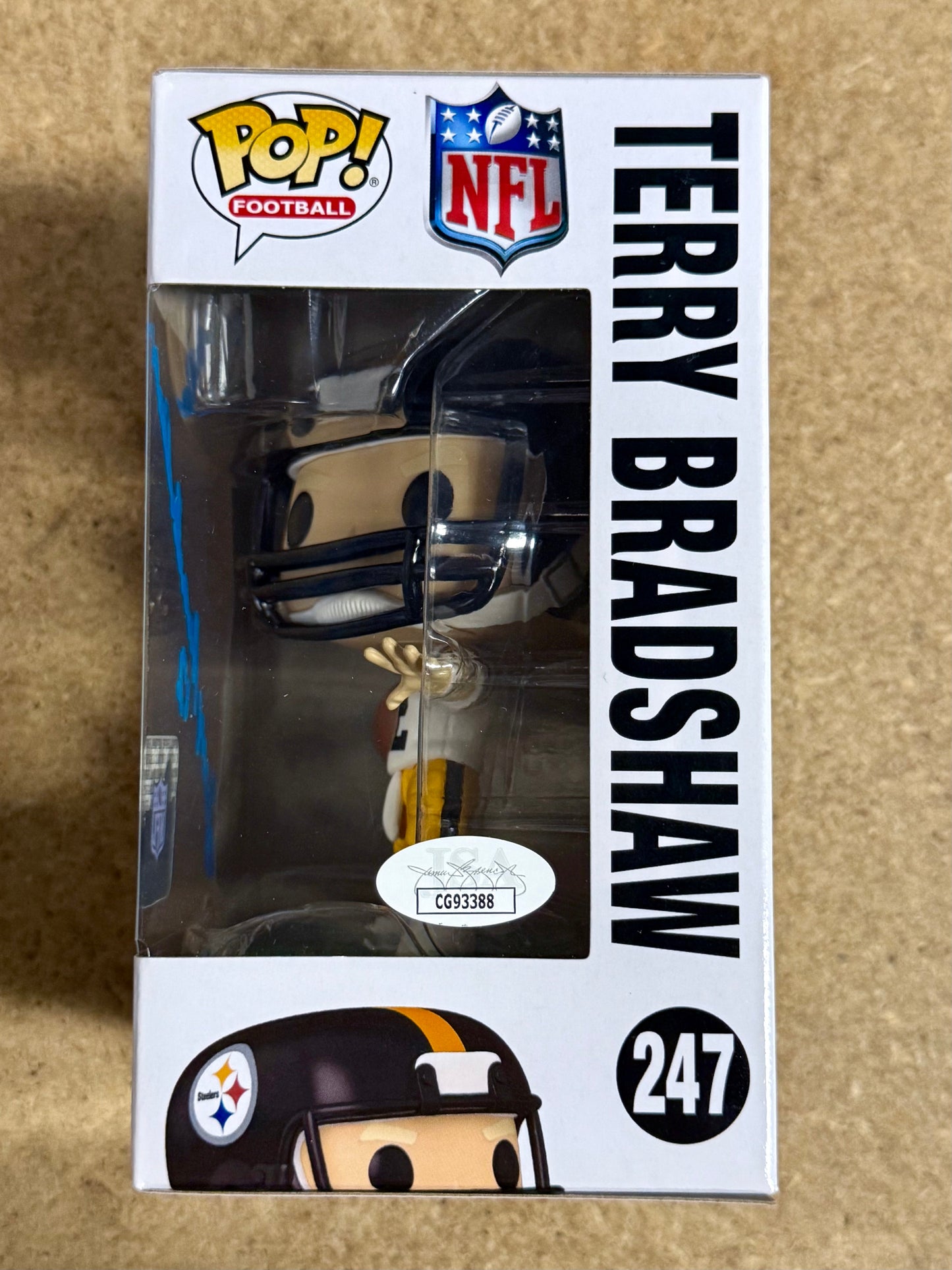 Terry Bradshaw Signed NFL Pittsburgh Steelers Funko Pop! #247 With JSA COA