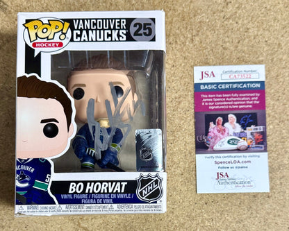 Bo Horvat Signed Funko Pop! #25 NHL Canada Vancouver Canucks With JSA COA