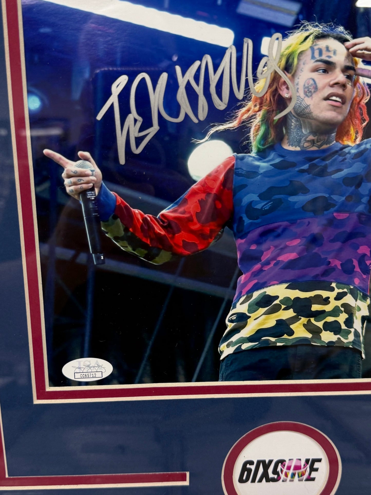 Tekashi 69 6ix9ine Signed & Custom Framed 8x10 Photo JSA COA Swervin FEFE