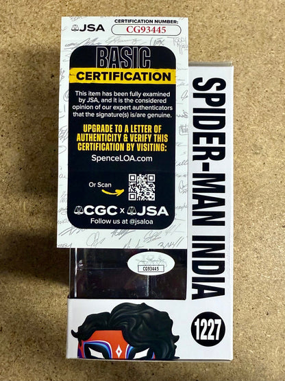 Karan Soni Signed Spider-Man India Funko Pop! #1227 Across The Spider-Verse With JSA COA