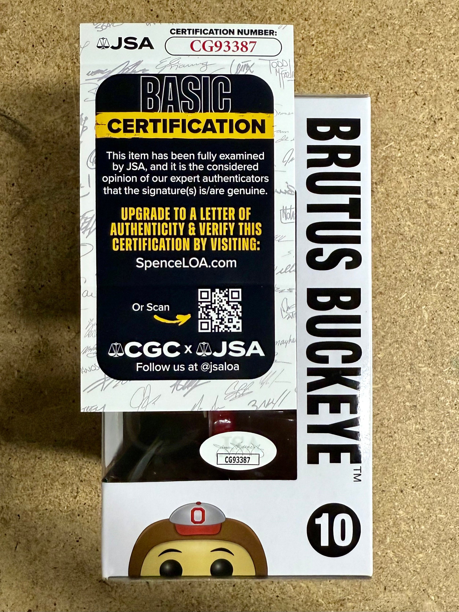 Jack Sawyer LB National Champ 2025 Signed Ohio State Funko Pop! #10 With JSA CO