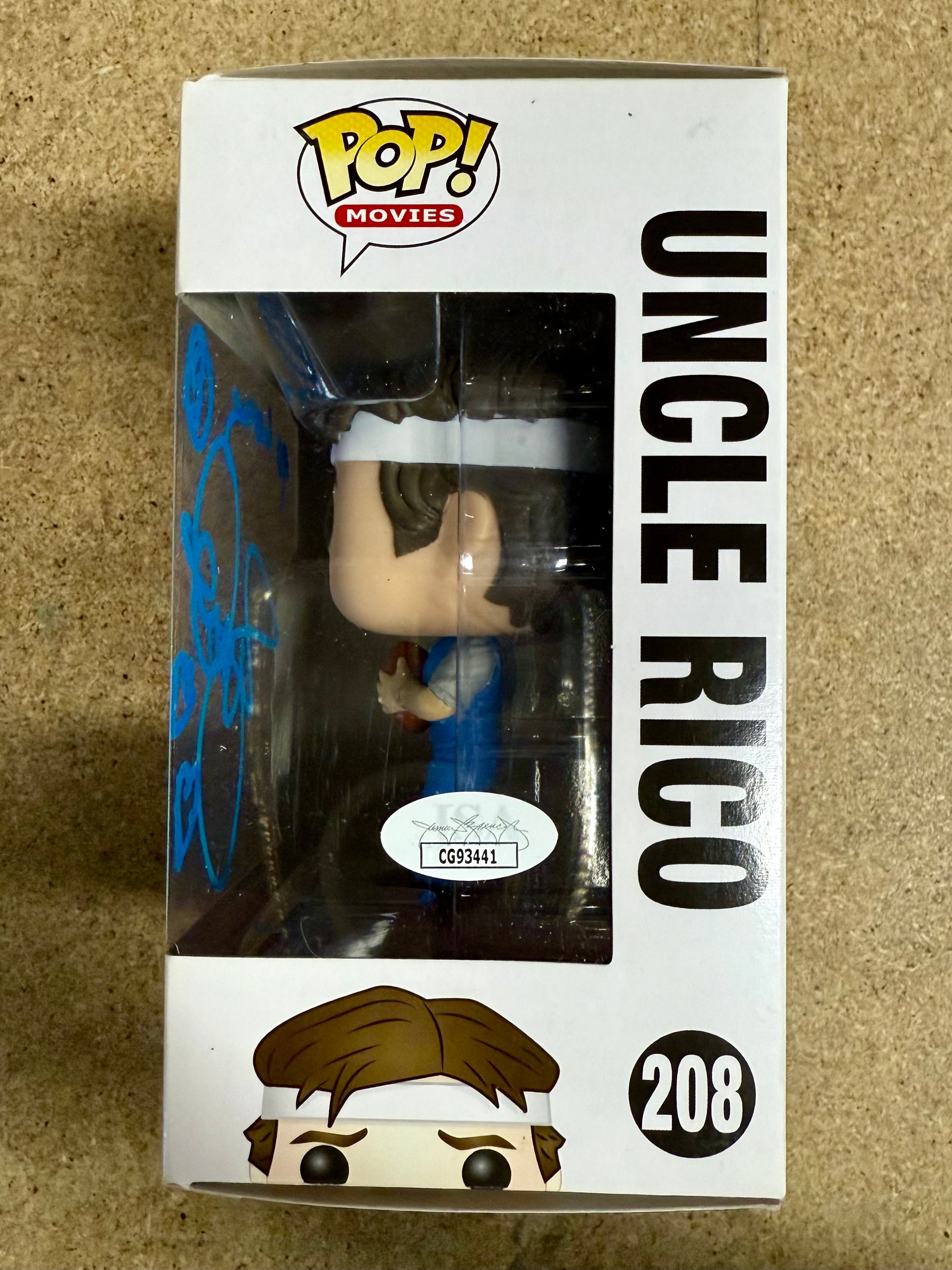 Jon Gries Signed Uncle Rico Napoleon Dynamite Vaulted 2015 Funko Pop! #208 With JSA COA