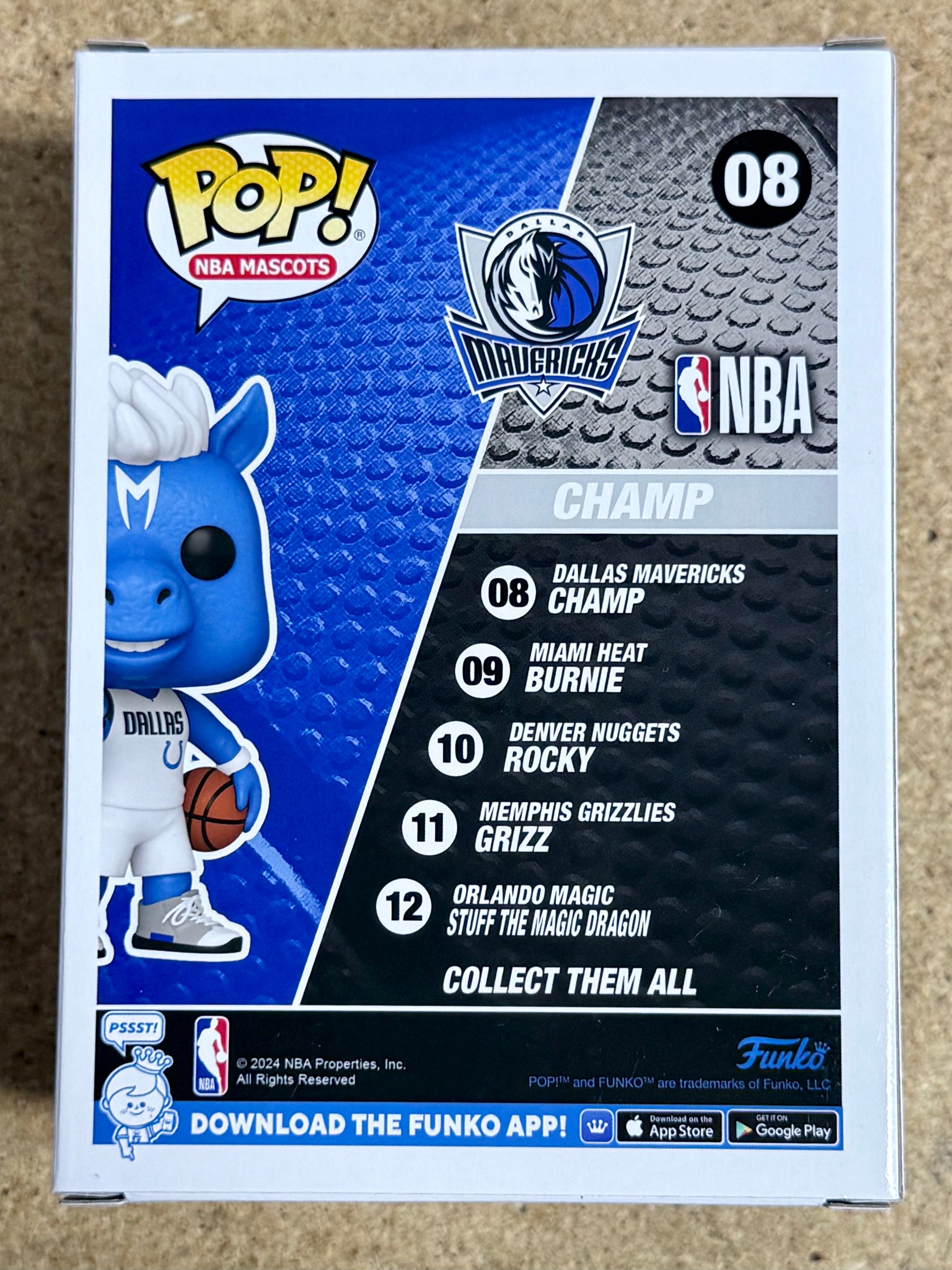 Mark Cuban Signed NBA Dallas Mavericks Mascot Champ Funko Pop! #08 With JSA COA