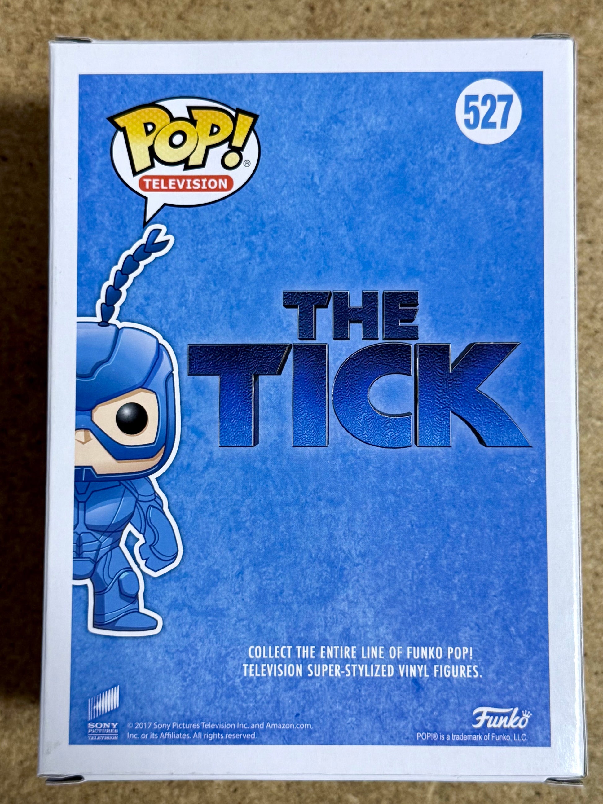 Patrick Warburton Signed The Tick Funko Pop! #527 SDCC 2017 Glow Summer Exclusive With JSA COA