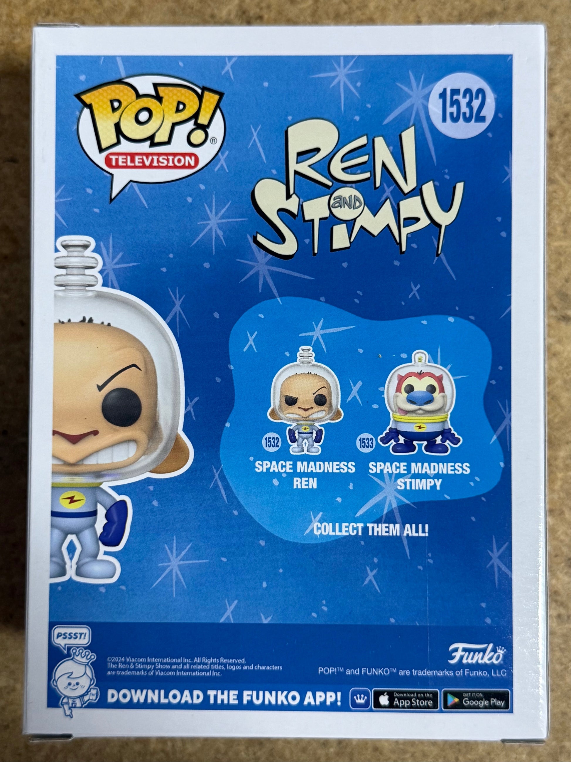 Funko Pop! Television Space Madness Ren #1532 Ren And Stimpy 2024