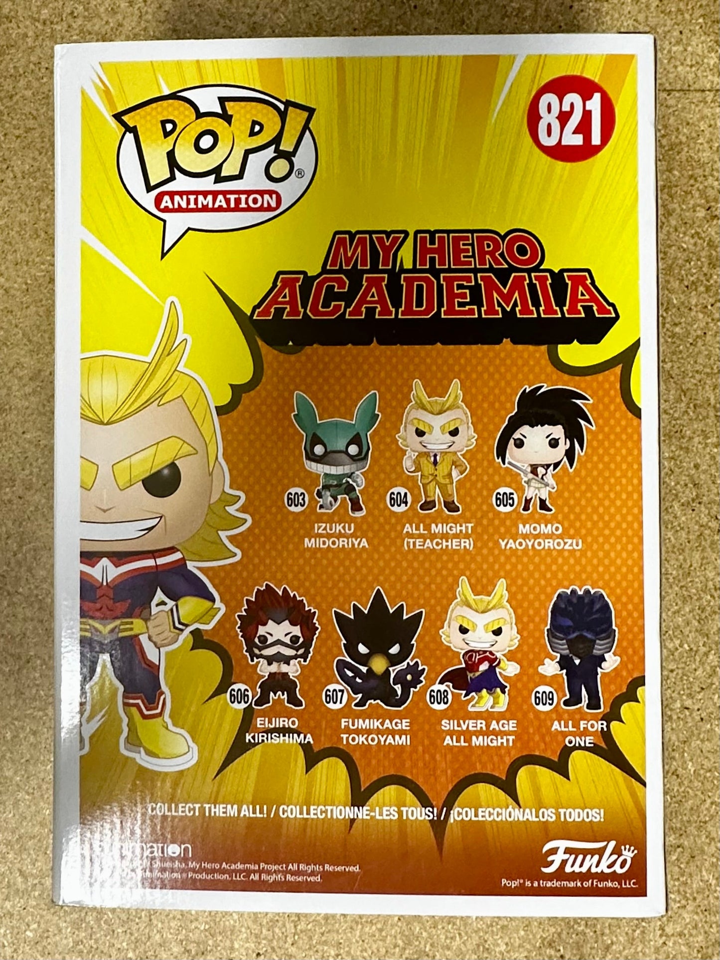 Funko Pop! Animation 10” All Might #821 My Hero Academia 2020 Plus Ultra