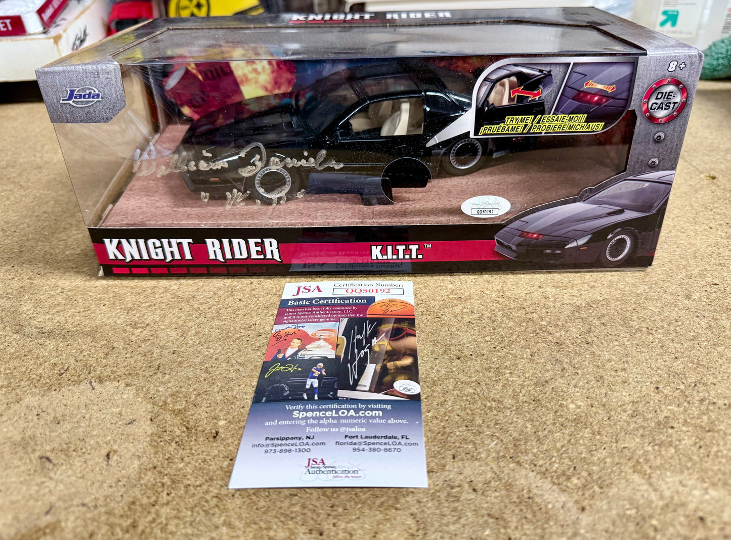 William Daniels Signed Knight Rider KITT 1:24 Car Box With JSA COA