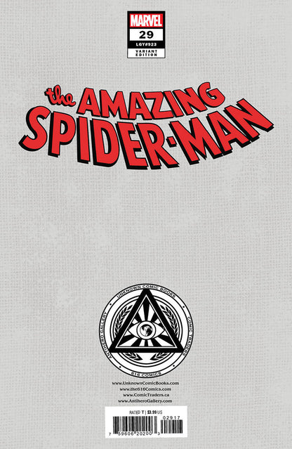 [Signed by Nathan Szerdy] [FOIL] AMAZING SPIDER-MAN #29 UNKNOWN COMICS NATHAN SZERDY EXCLUSIVE VIRGIN VAR [IN STOCK]