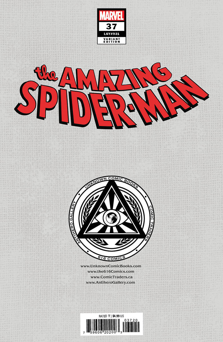 [Signed by Nathan Szerdy] [FOIL] AMAZING SPIDER-MAN #37 [GW] UNKNOWN COMICS NATHAN SZERDY EXCLUSIVE FOIL VIRGIN VAR [IN STOCK]