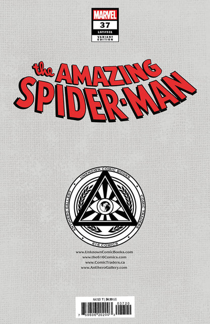 [Signed by Nathan Szerdy] [FOIL] AMAZING SPIDER-MAN #37 [GW] UNKNOWN COMICS NATHAN SZERDY EXCLUSIVE FOIL VIRGIN VAR [IN STOCK]
