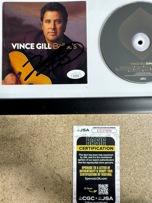 Vince Gill Framed & Signed “Ballads” (2013) CD Booklet With JSA COA