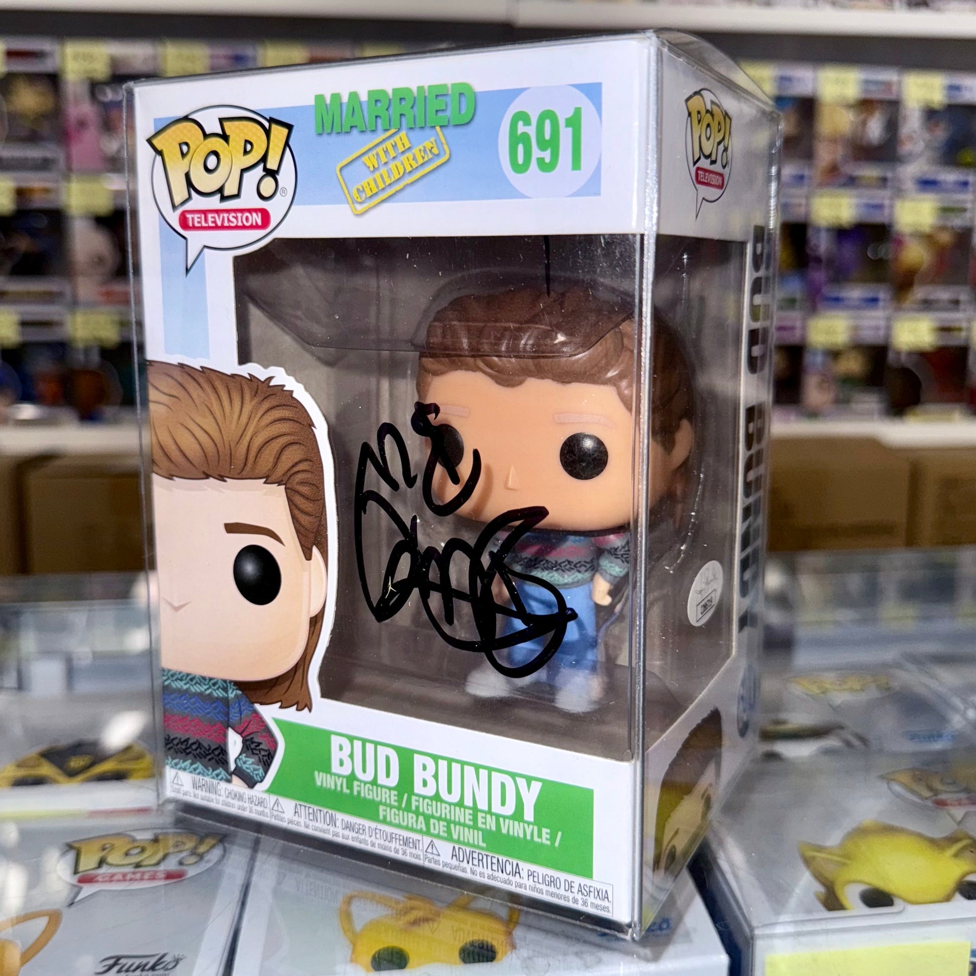 David Faustino Signed Married With Children Bud Bundy Funko Pop! #691 With JSA COA
