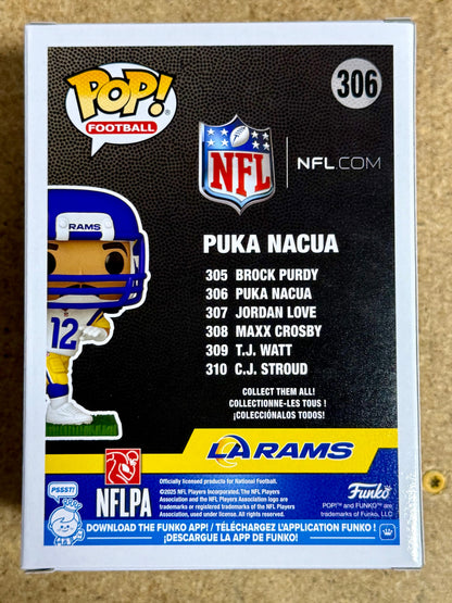 Funko Pop! Football Puka Nacua #306 NFL Los Angeles Rams 2025 BYU Washington State
