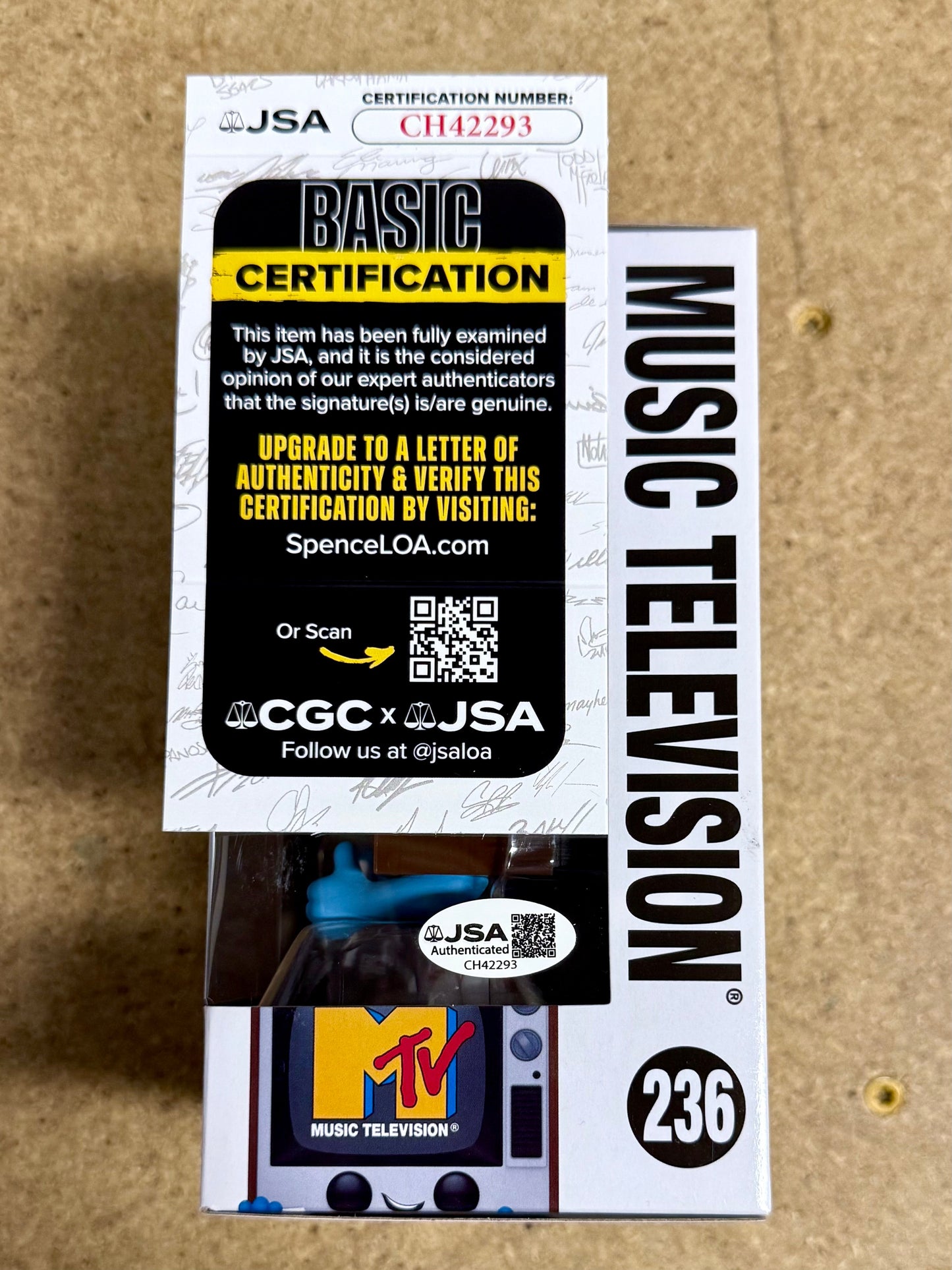 Taylor Gang Wiz Khalifa Signed 2024 MTV Funko Pop #236 With JSA COA