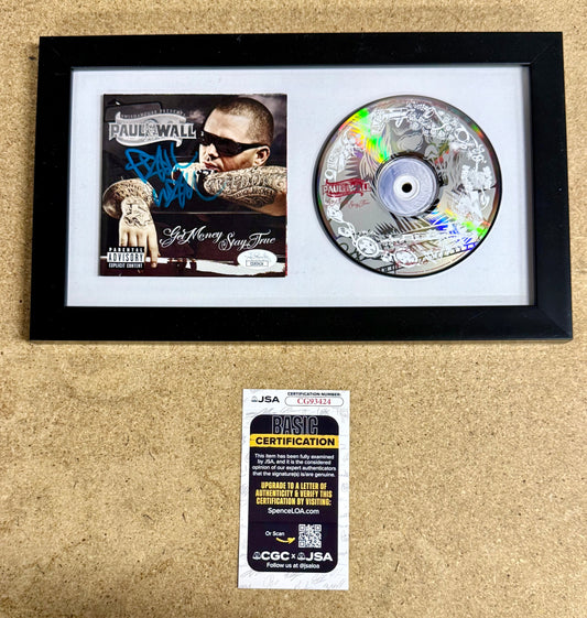 Rapper Paul Wall Signed “Get Money, Stay True” (2007) Framed CD With JSA COA