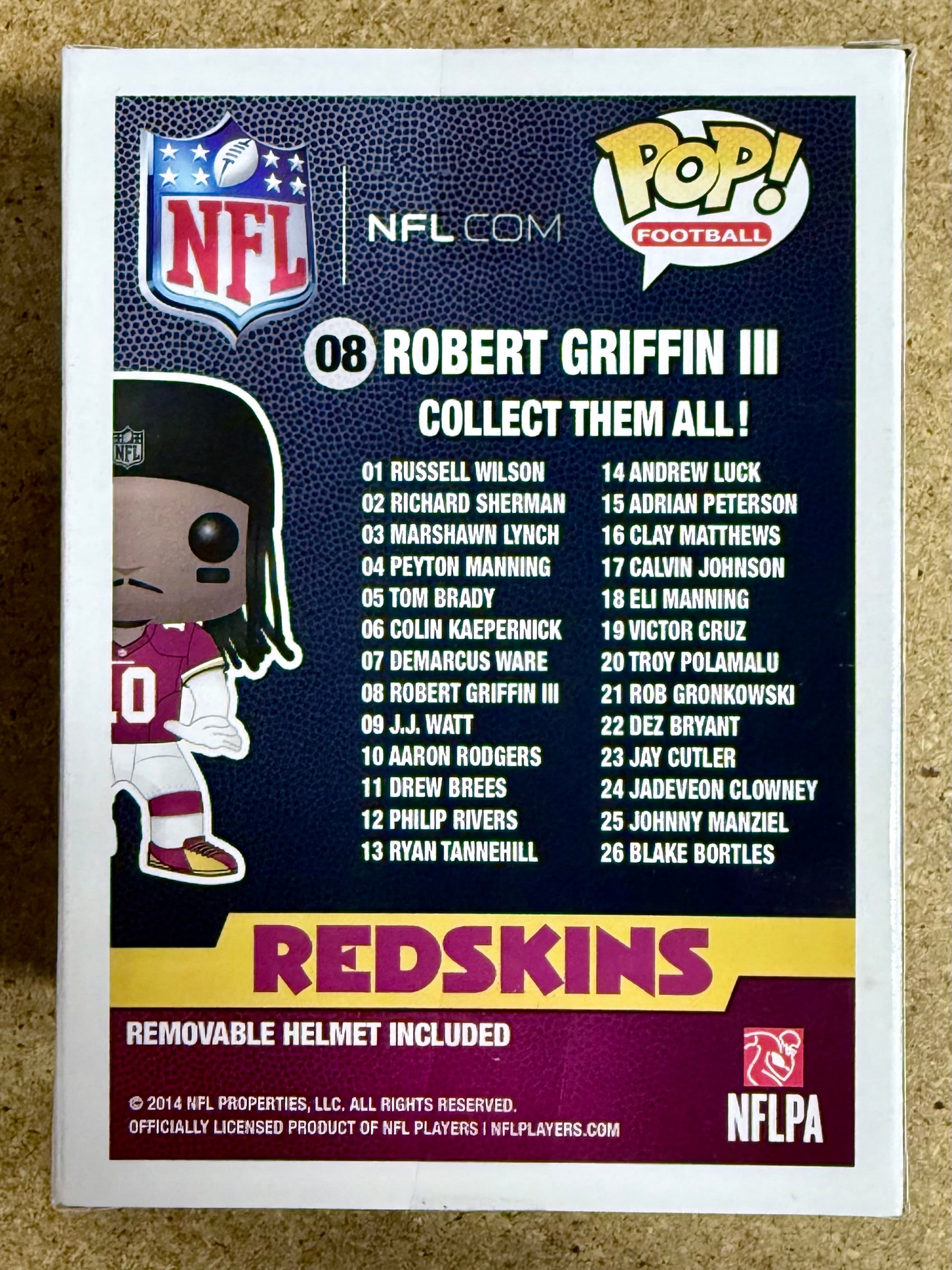 Robert Griffin III (RG3) Signed NFL Washington Redskins Retired Funko Pop! #08 With JSA COA