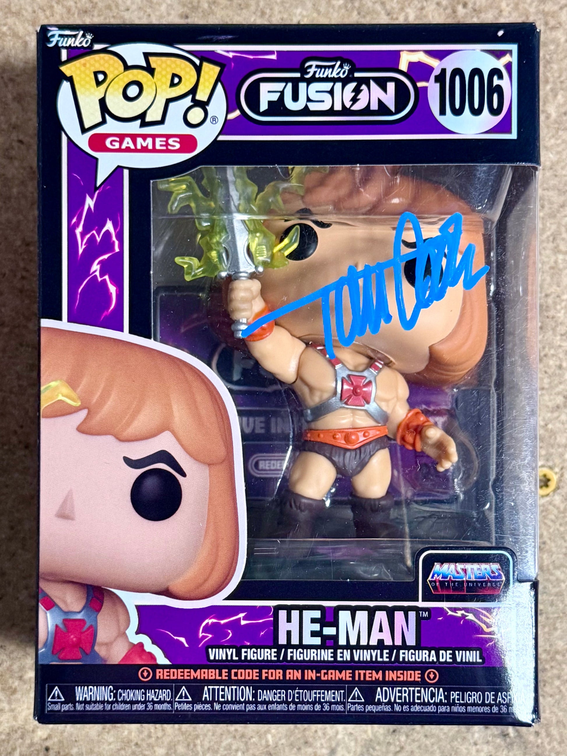 Tom Cook Signed He-Man Masters Of The Universe Funko Pop! #1006 With JSA COA