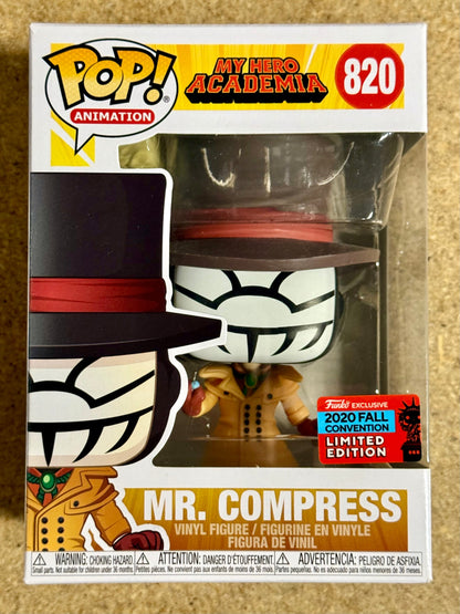 Funko Pop! Animation Mr. Compress #820 My Hero Academia NYCC 2020 Fall Con Vaulted Exclusive