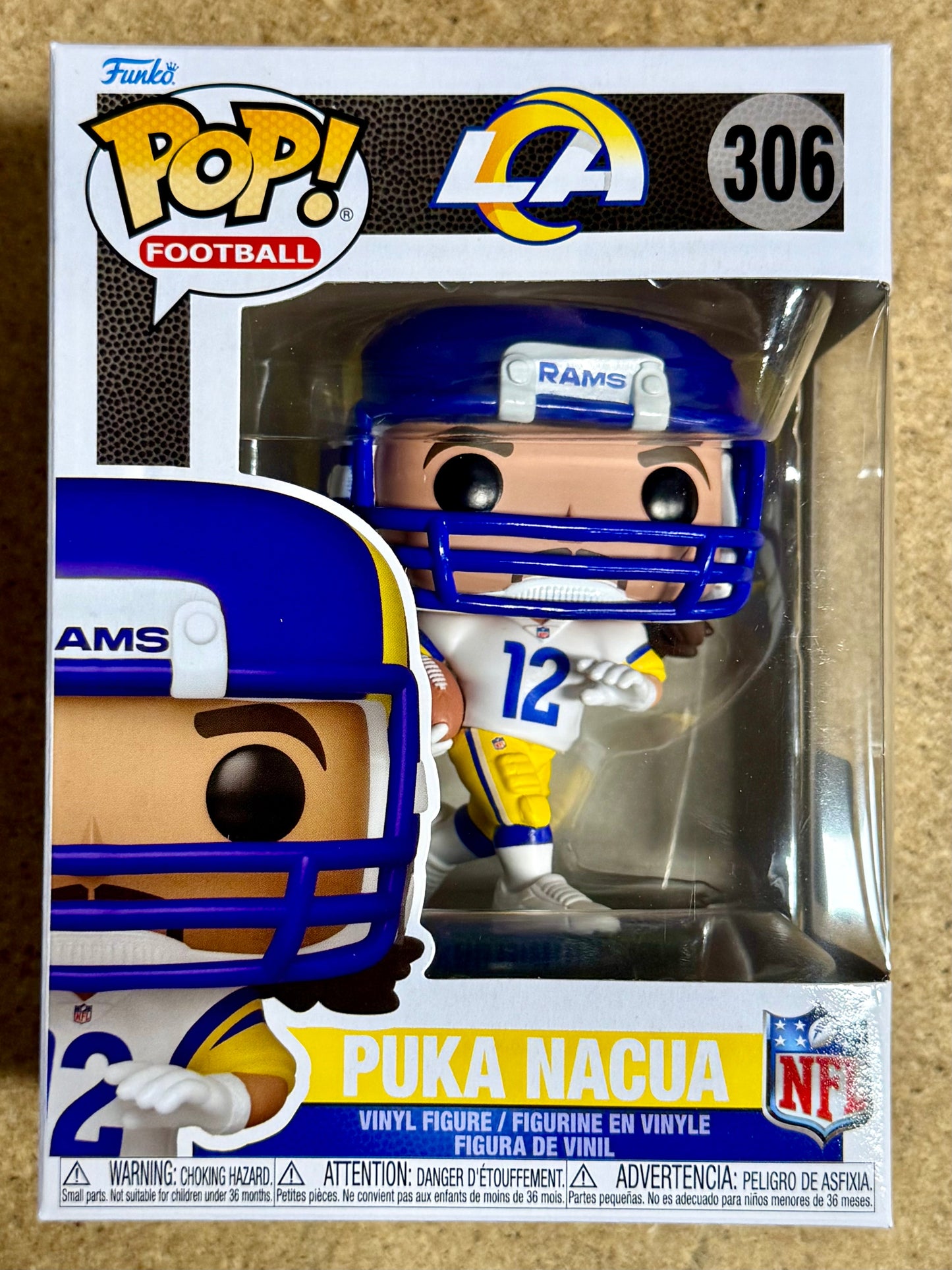 Funko Pop! Football Puka Nacua #306 NFL Los Angeles Rams 2025 BYU Washington State