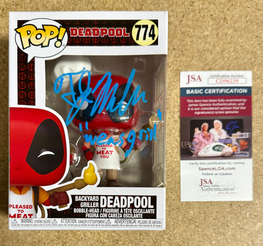 TJ Miller “Weasel” Signed Backyard Griller Deadpool Funko Pop #774 With JSA COA