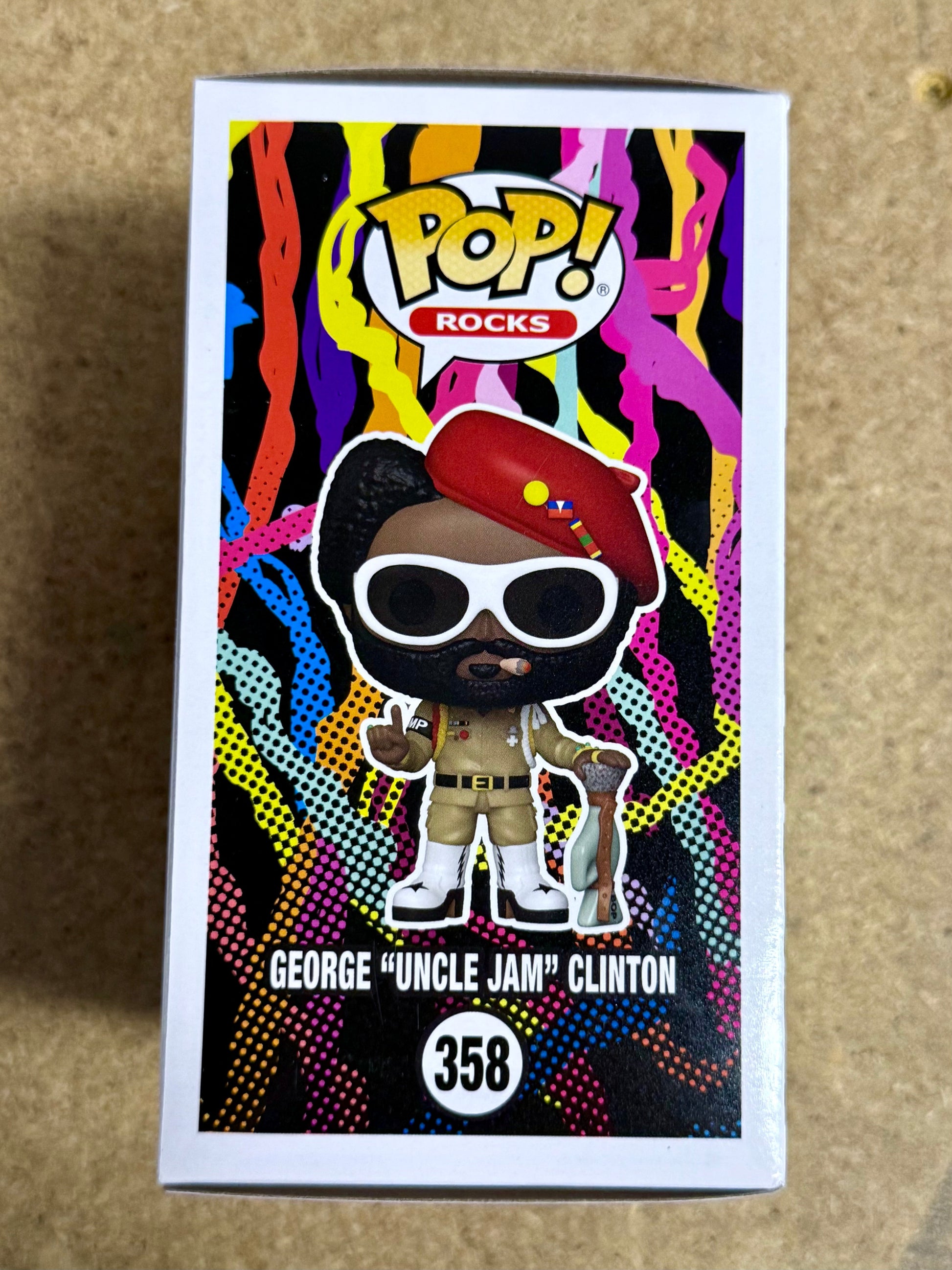 George “Uncle Jam” Clinton Signed Funko Pop! Rocks #358 2023 With JSA COA