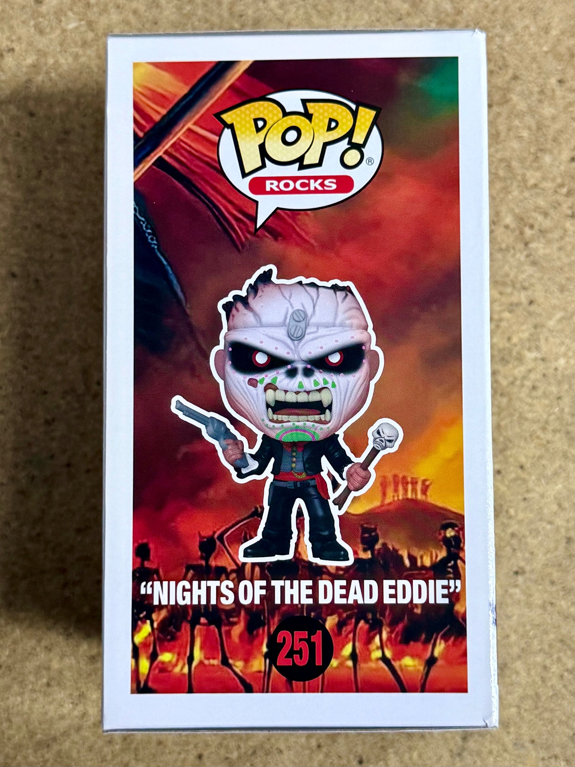 Bruce Dickinson Signed Iron Maiden Eddie Funko Pop! Rocks #251 With JSA COA