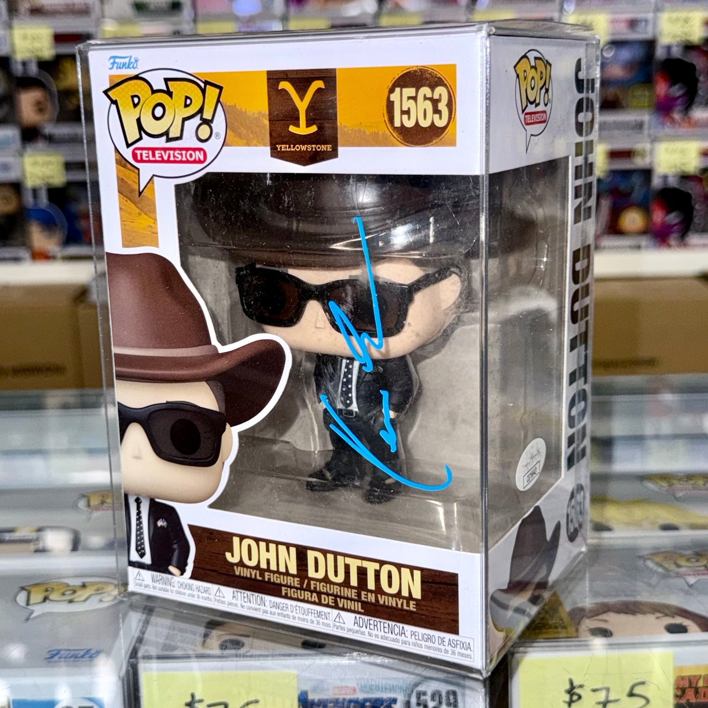 Kevin Costner Signed John Dutton Yellowstone Funko Pop! #1563 With JSA COA