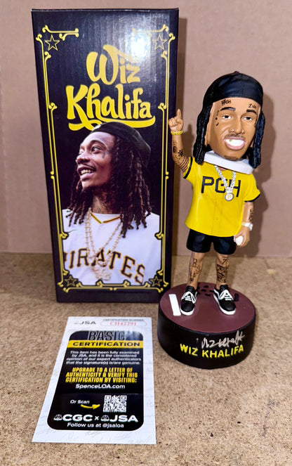Wiz Khalifa Signed Yinzerpalooza Pittsburgh Pirates Singing Bobblehead JSA COA