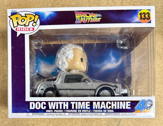 Funko Pop! Rides Doc Brown With Deloreon Time Machine #133 Back To The Future
