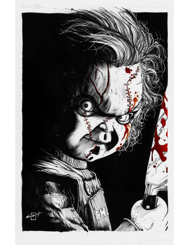 Chucky Fame embossed spot foil ltd 50 By Jonathan Uribe Baltimore Comicon Exclusive