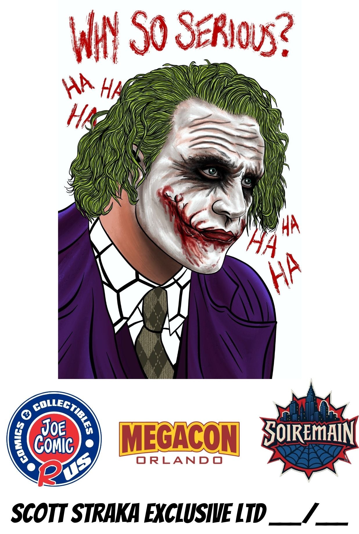 WHITE JOKER MEGACON EXCLUSIVE SCOTT STRAKA EMBOSSED (LTD 90)
