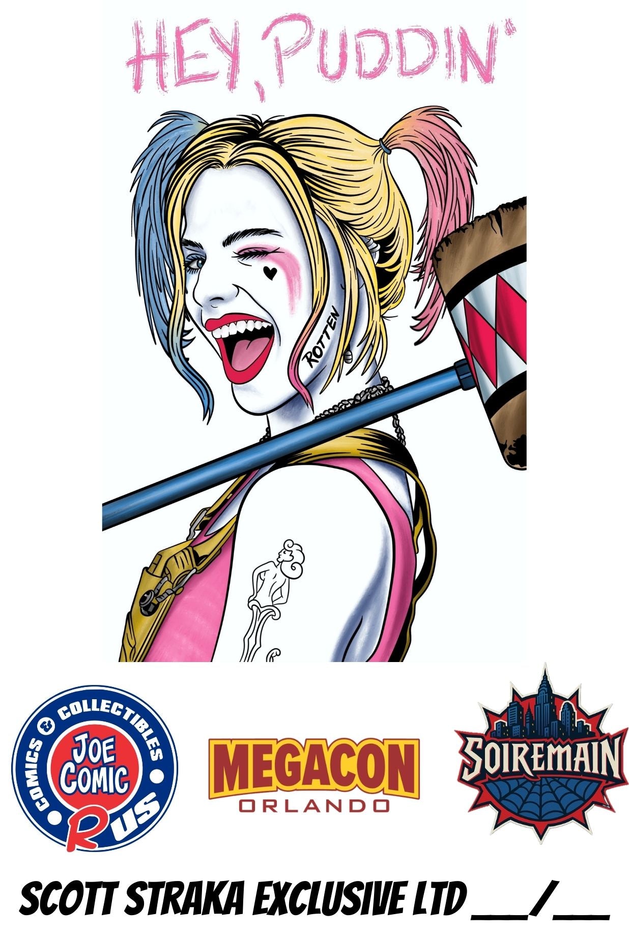 WHITE HARLEY MEGACON EXCLUSIVE SCOTT STRAKA PLATNIUM METAL (LTD 10)
